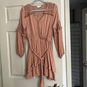 Tan dress.
